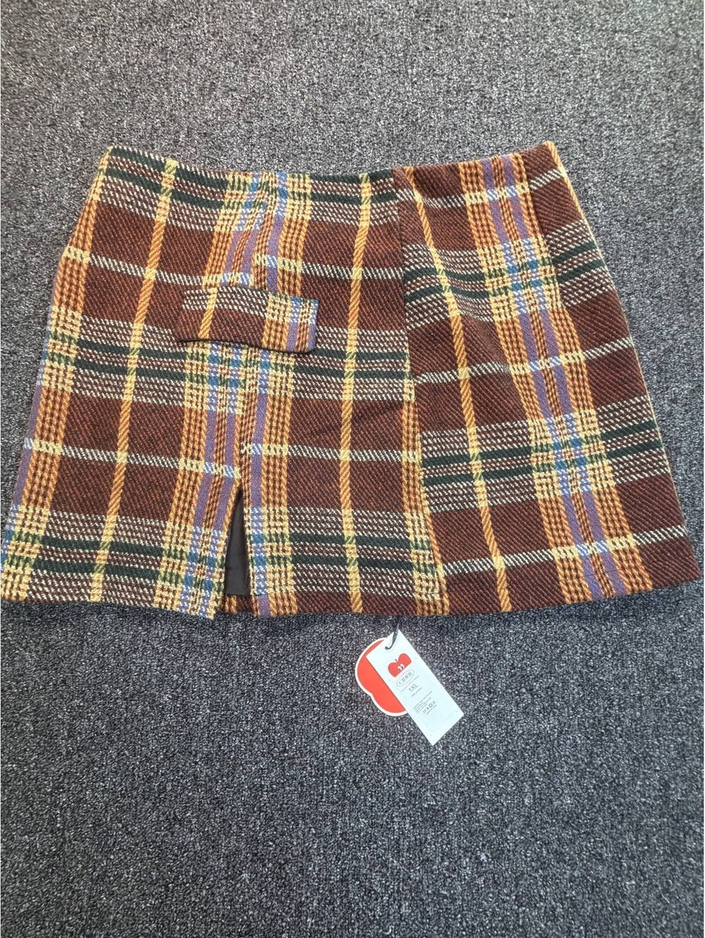 Cider Women's Plaid Mini Skirt Size 1XL